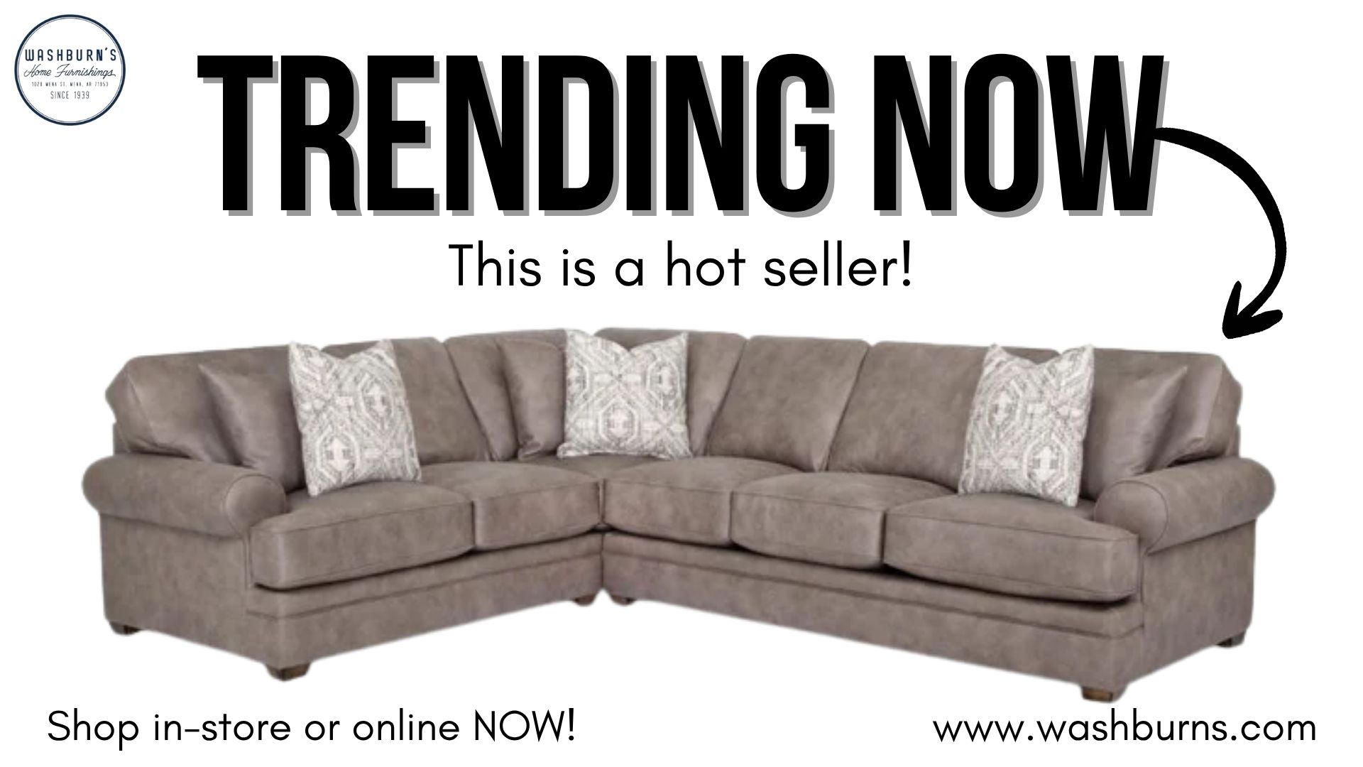 Washburn's Home Furnishings Facebook ad