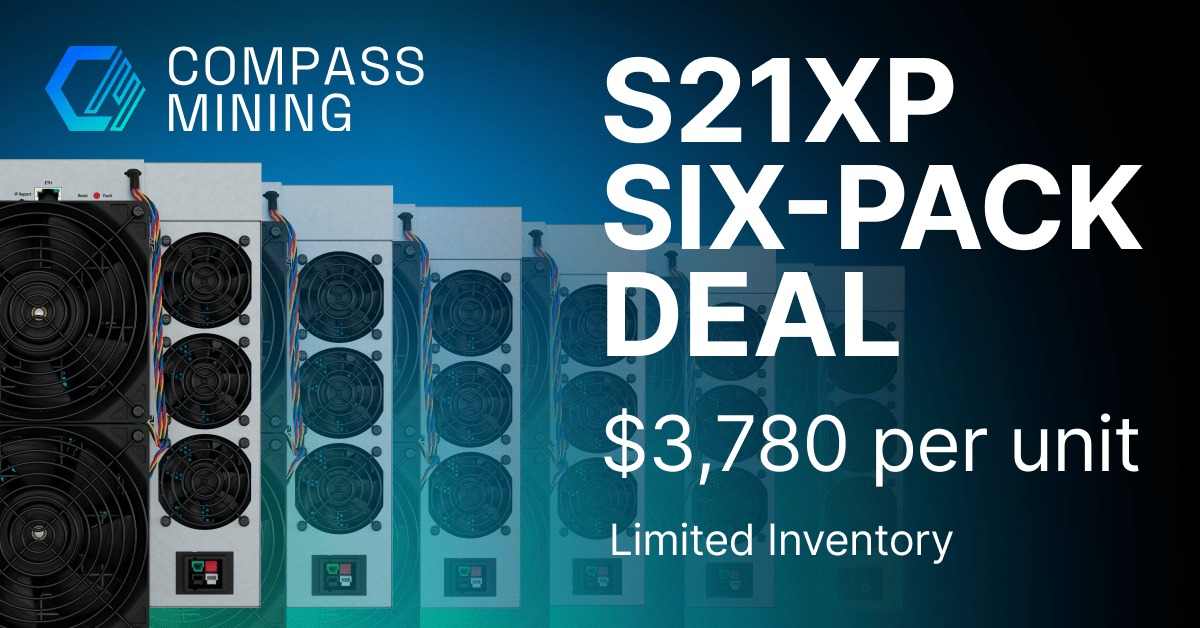 Compass Mining Facebook ad: Get 1.62 Petahash at Historic LOW Hardware Prices!