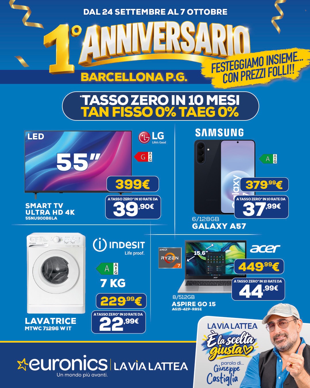 La Via Lattea Euronics Facebook ad: SFOGLIA IL VOLANTINO