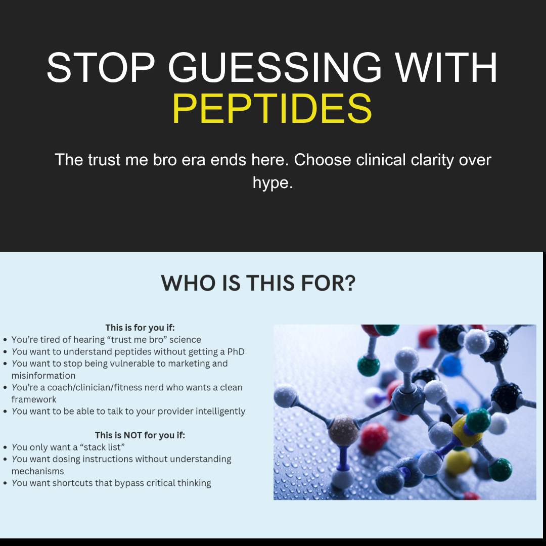 Hybrid Wellness Facebook ad: Peptides Explained (Without the Trust Me Bro)