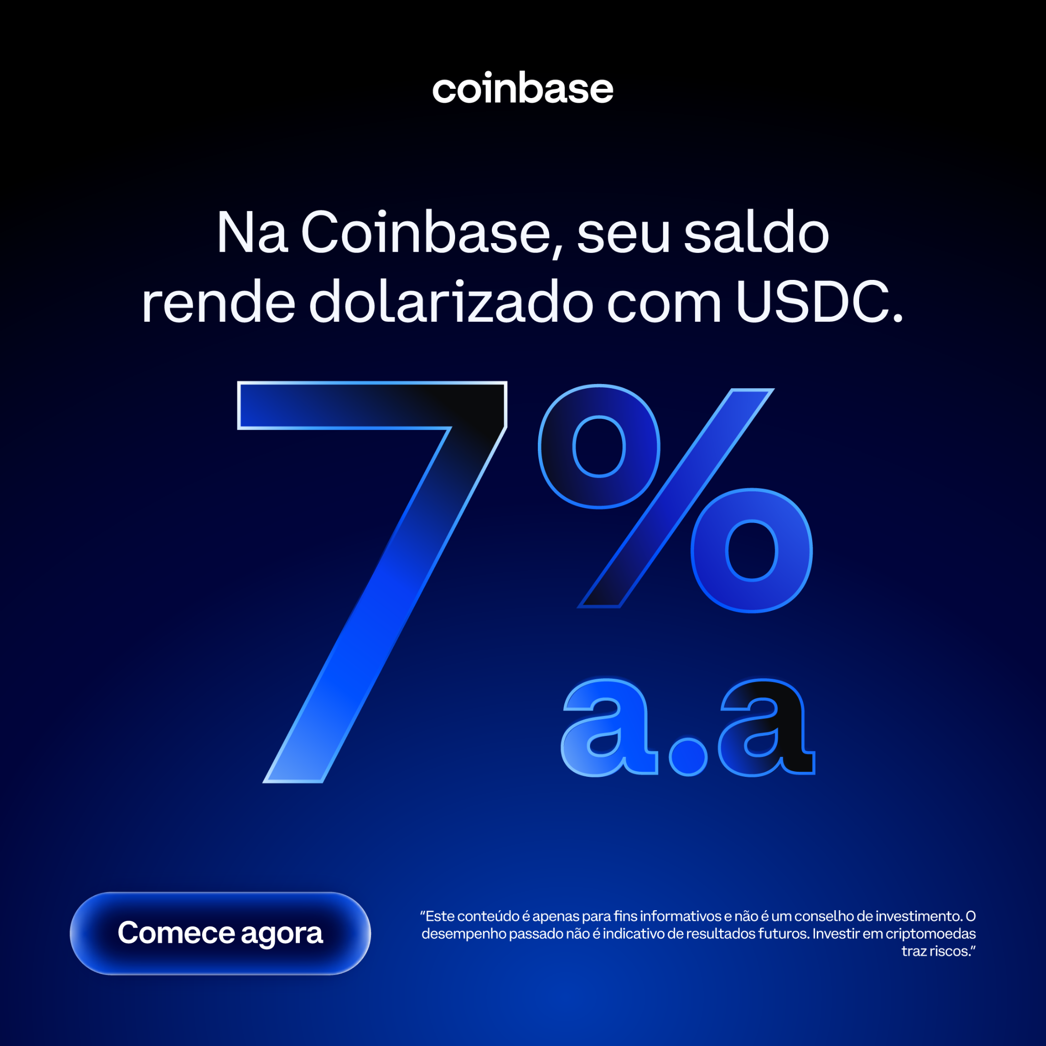 Coinbase Facebook ad: Sua primeira cripto a poucos cliques de distância.