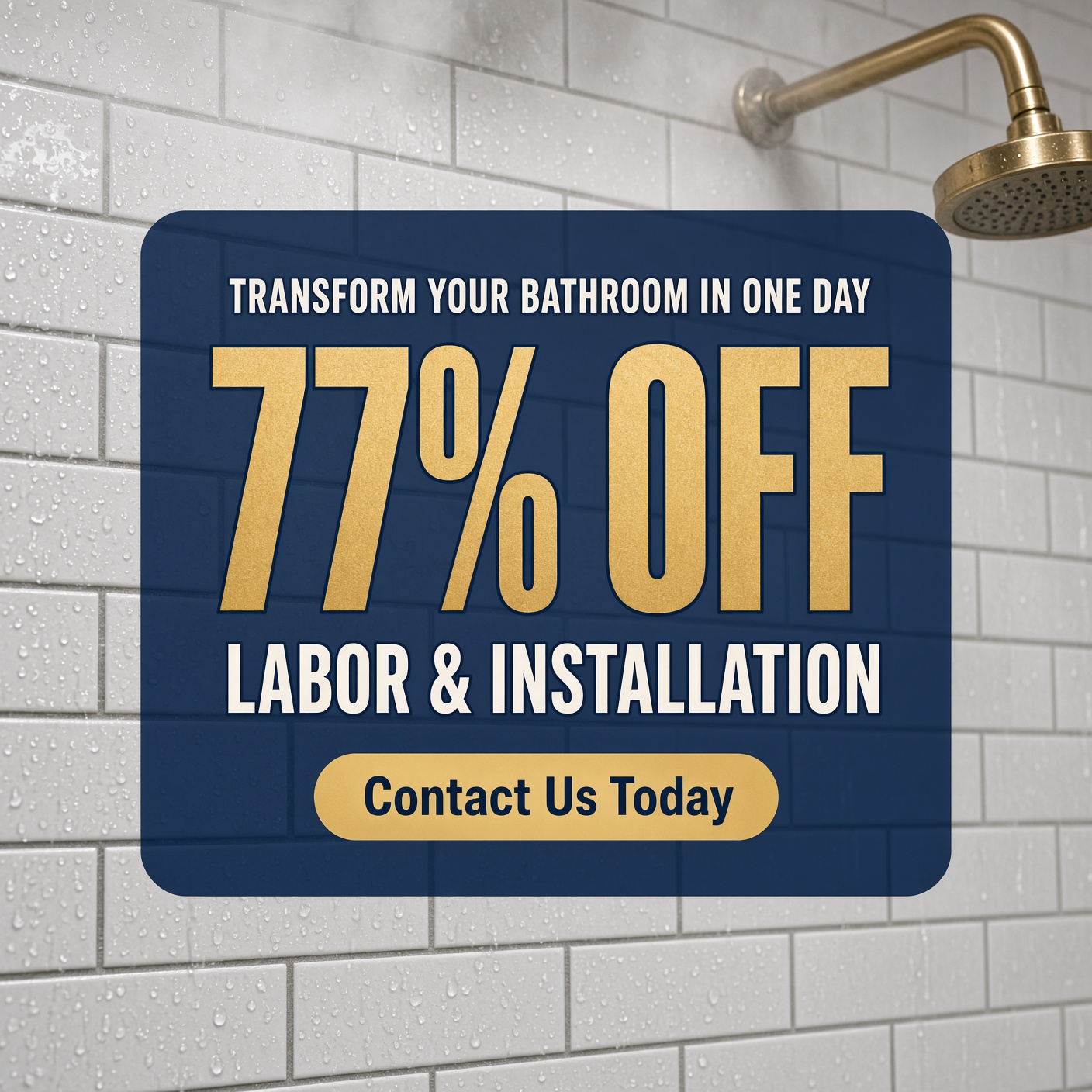 Five Star Bath Solutions Facebook ad: 77% OFF Labor & Installation