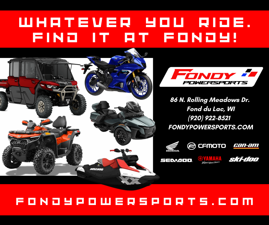 Fondy Powersports Facebook ad: For all your Powersports needs, trust Fondy Powersports…