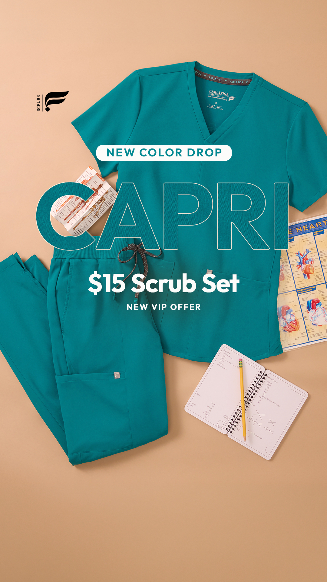 Fabletics Scrubs Facebook ad