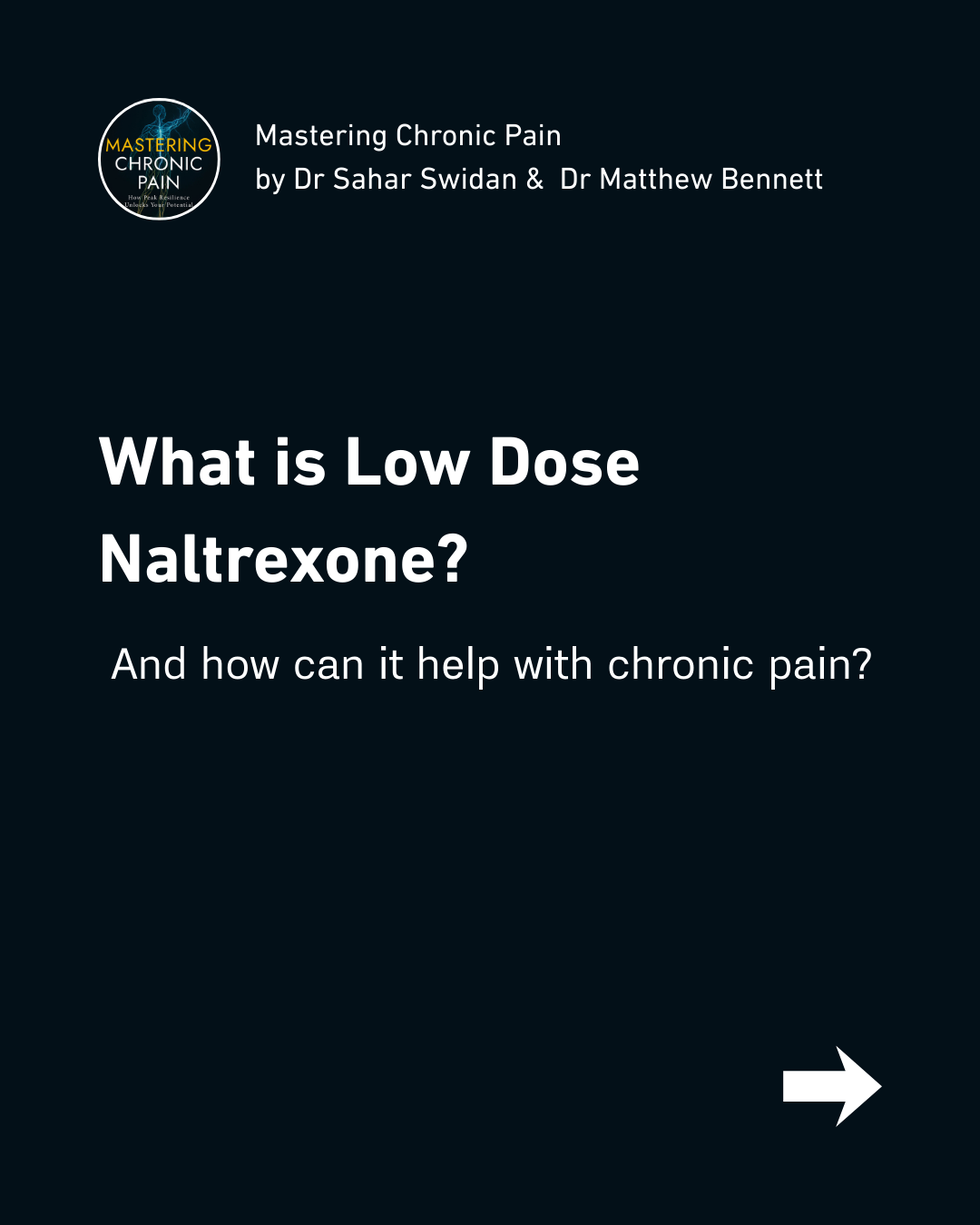 Mastering Chronic Pain Facebook ad: Low Dose Naltrexone is often misunderstood.