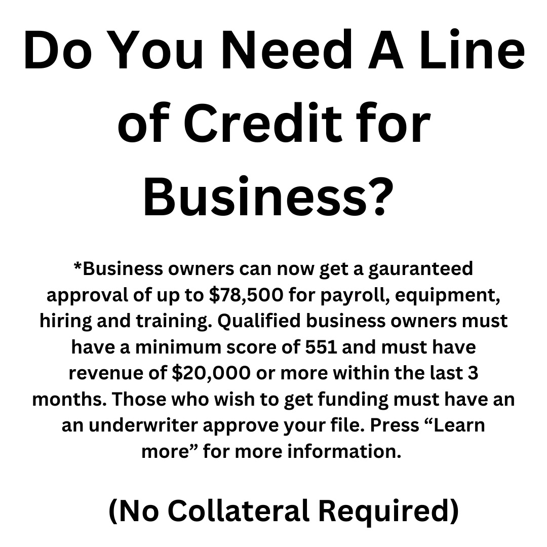 The Small Business Owner Resources Facebook ad: Guaranteed Approval for Business Line of Credit Is Still…