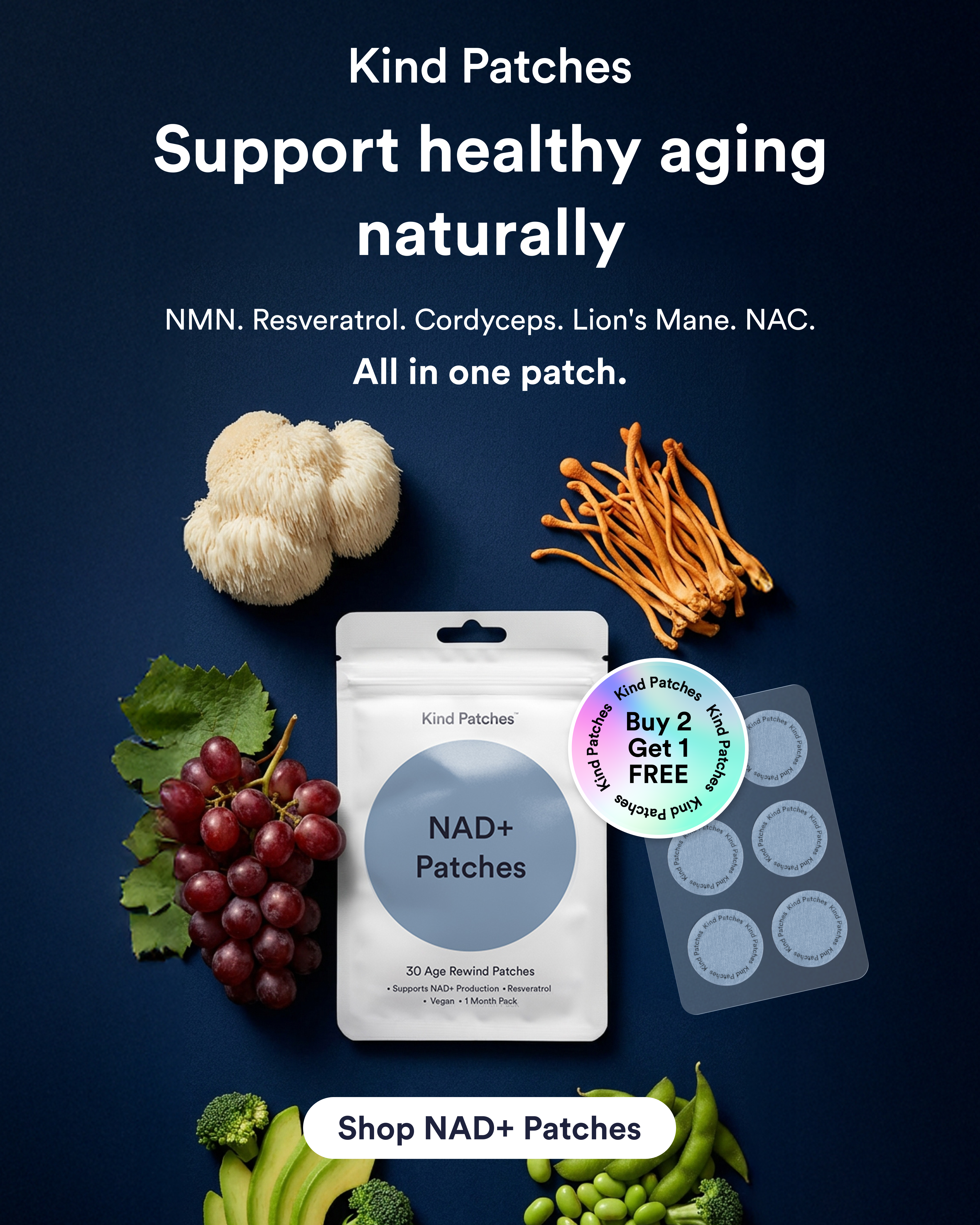 Kind Patches Facebook ad: Unlock the Secret to Healthy Aging