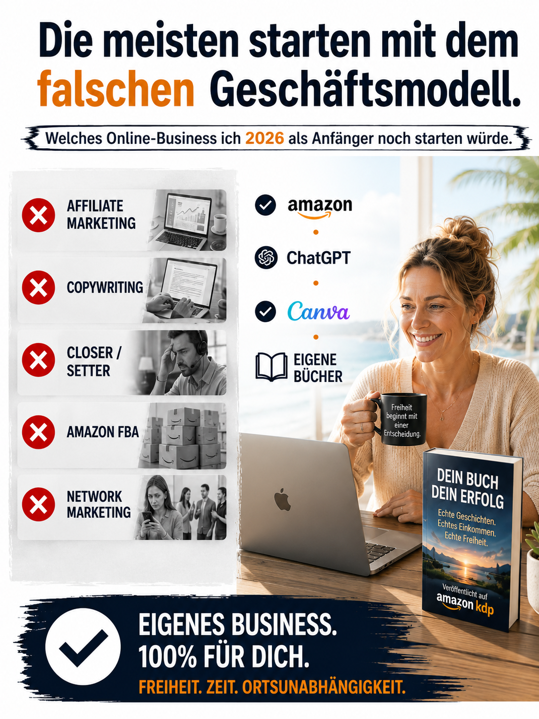 Cedric Mattig KDP Facebook ad: Freiheit für dich und mehr Zeit für deine Familie, geht das?