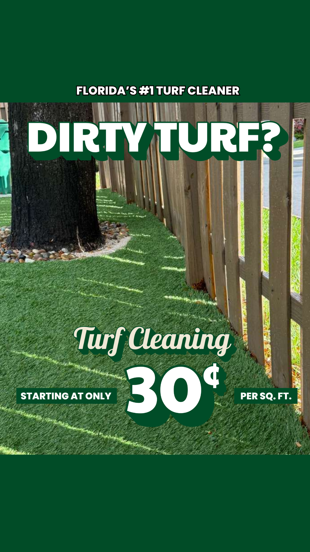 Tom's Turf Cleaning Facebook ad