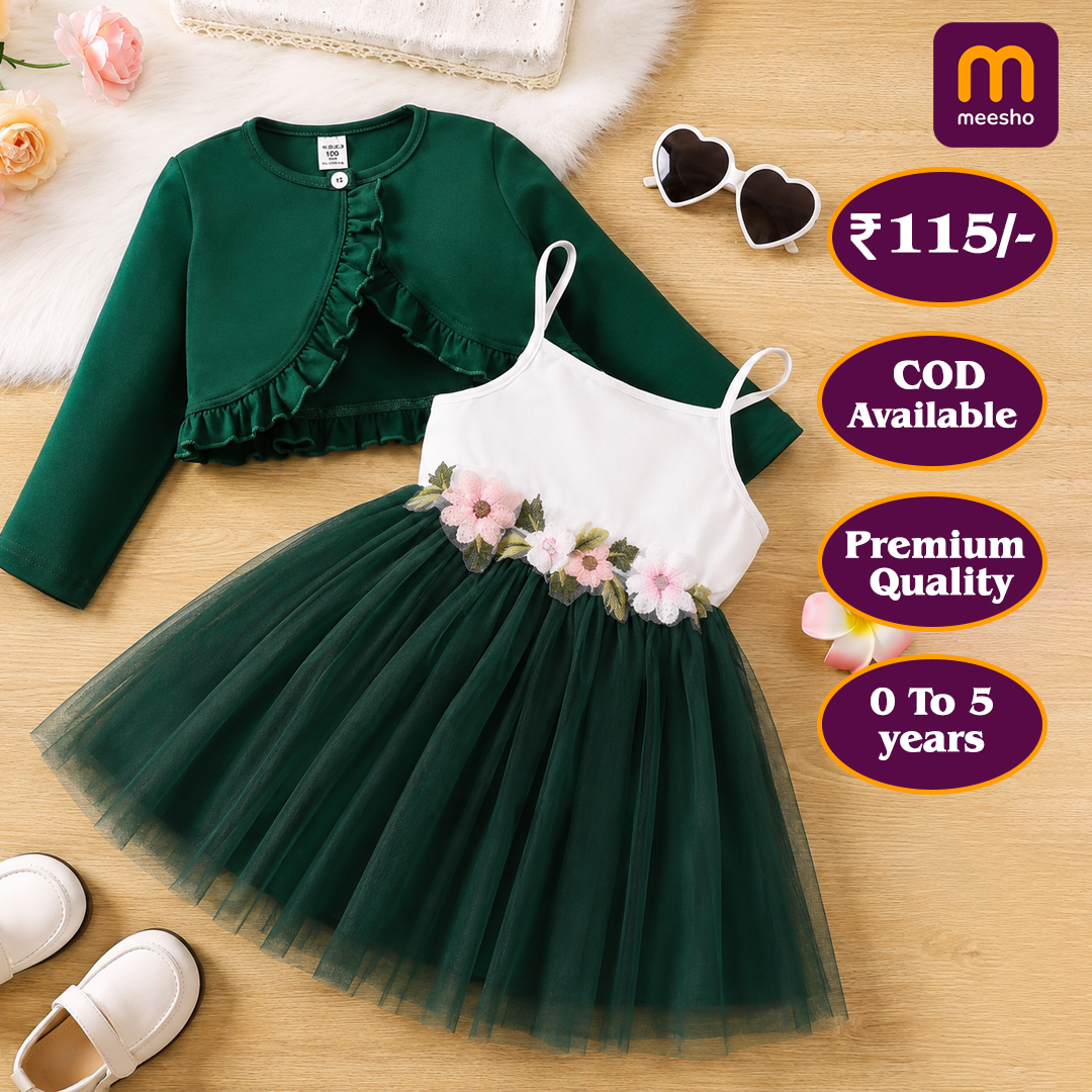 Pretty pallu Facebook ad: Baby Girl Dress Set Only ₹115/-