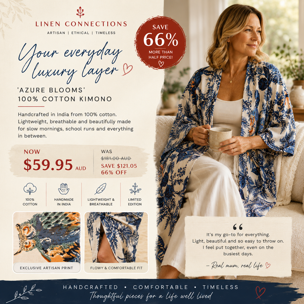 Linen Connections Facebook ad