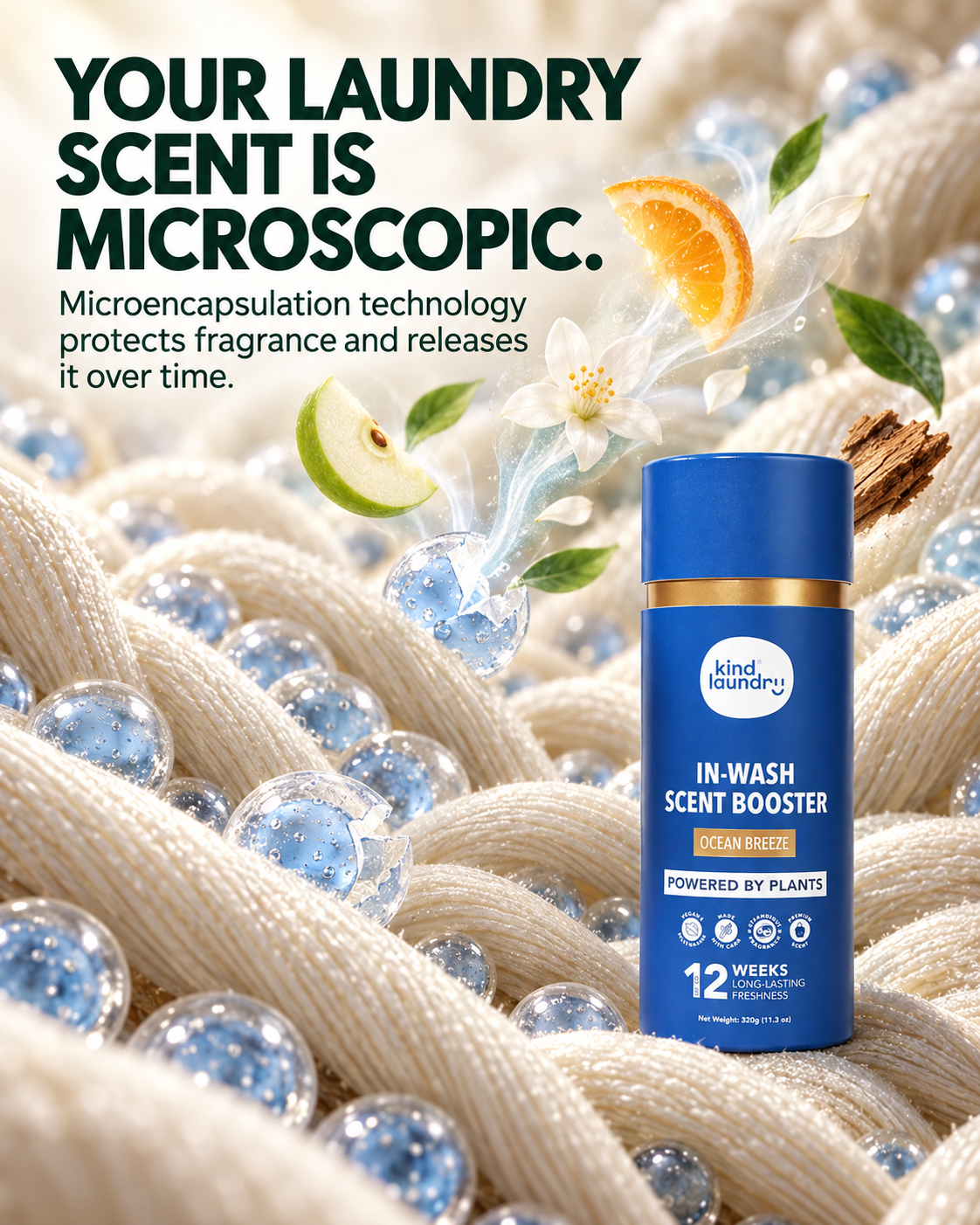 Kind Laundry Facebook ad: Plant-Derived Capsules That Lock Freshness Into Every Fiber