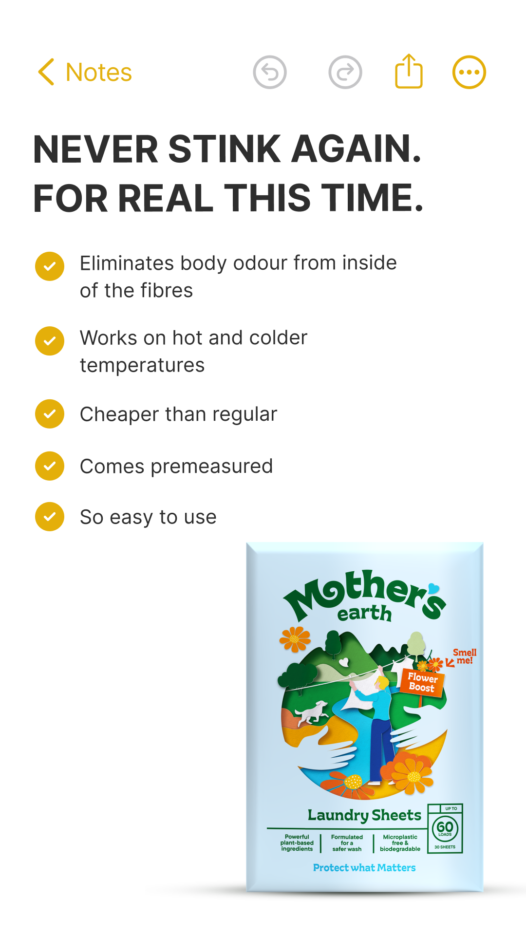 Mothers Earth Facebook ad