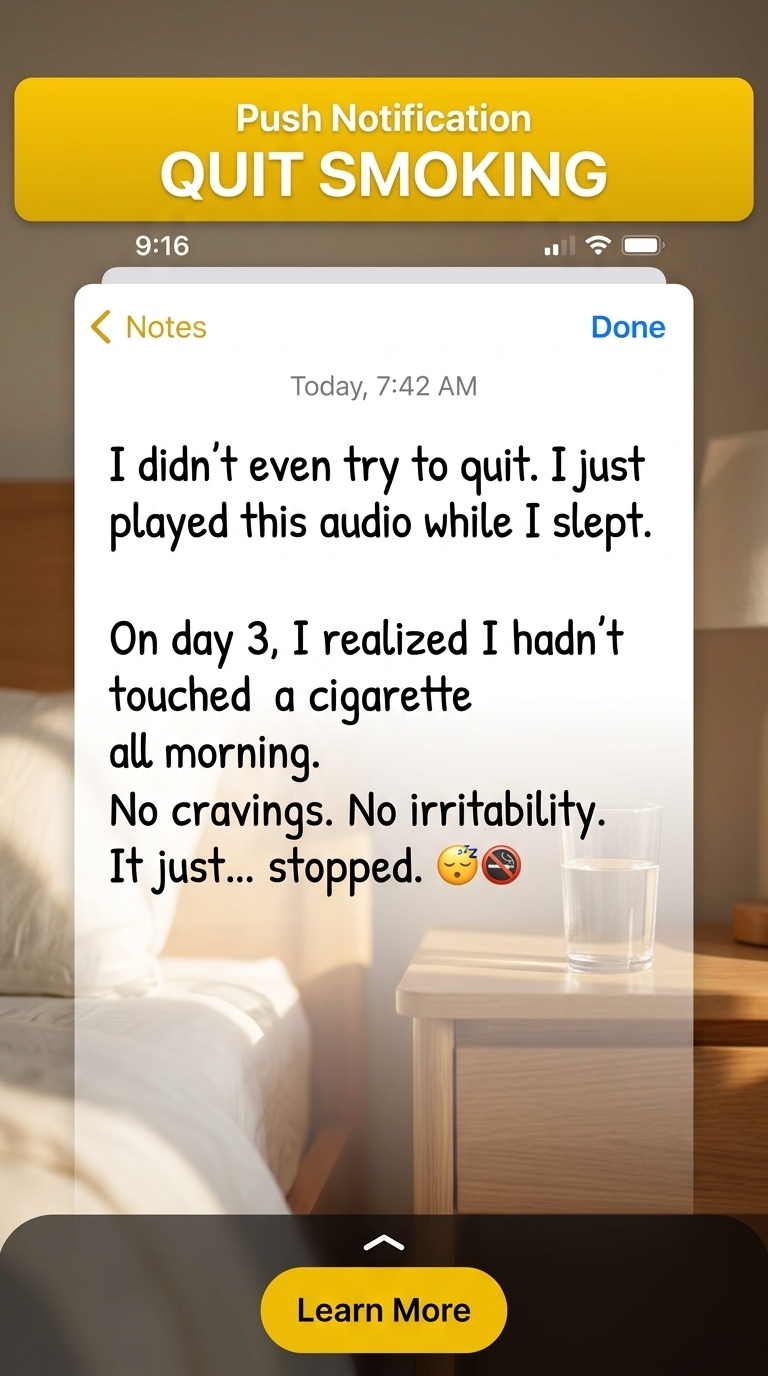 Hypnosis to Stop Smoking Facebook ad
