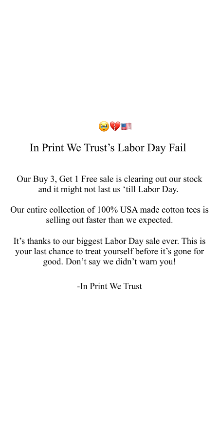 In Print We Trust Facebook ad