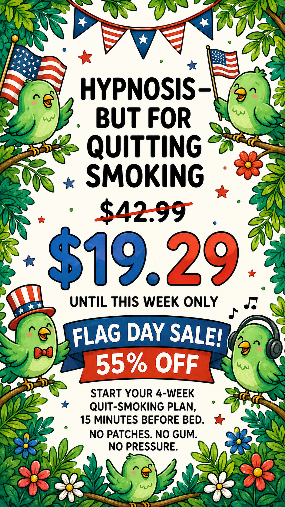 Hypnosis to Stop Smoking Facebook ad
