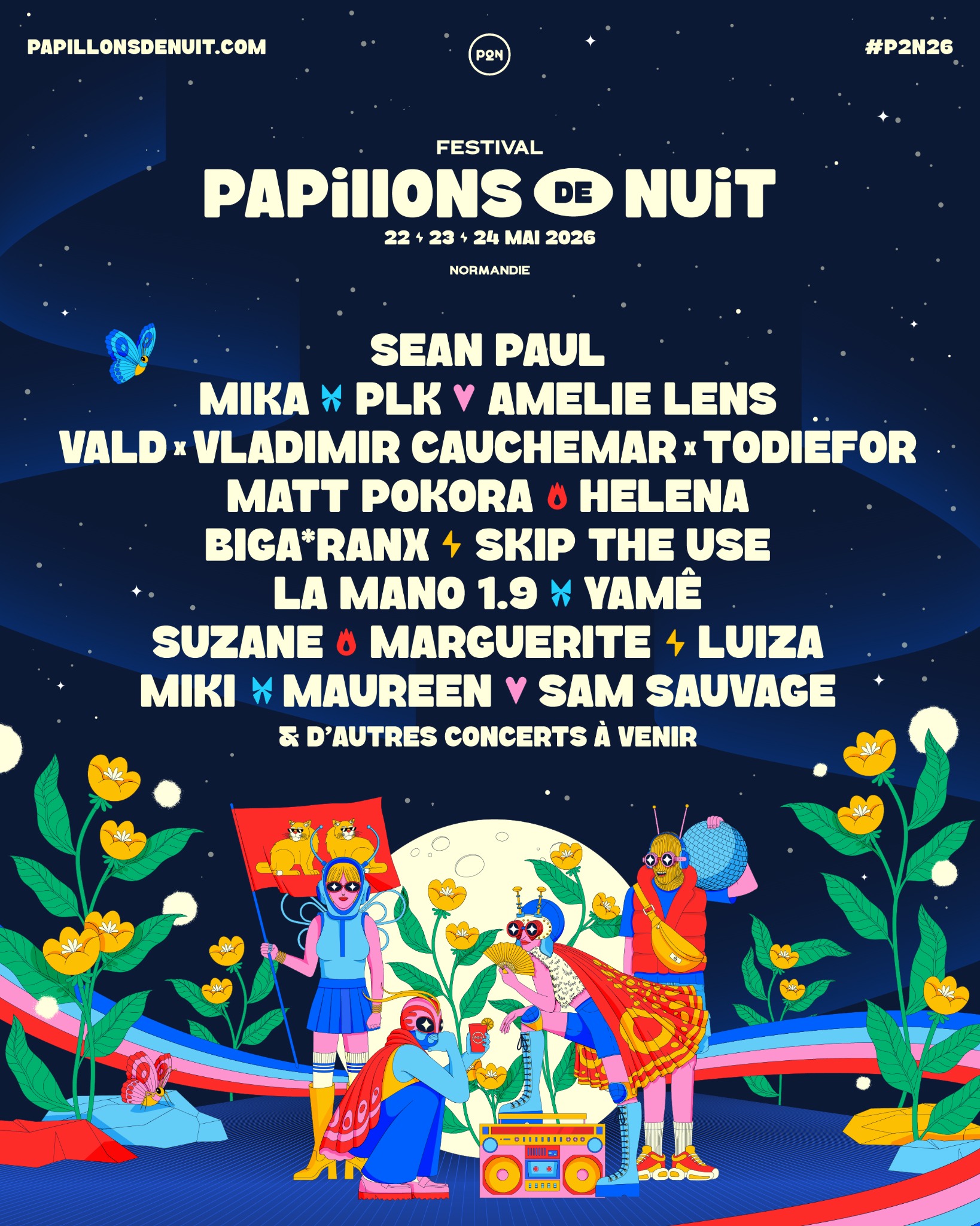 Festival Papillons de Nuit Facebook ad from Dec 10, 2025