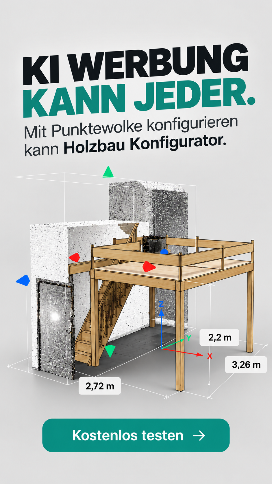 Holzbau-Konfigurator Facebook ad: Für Zimmereien & Holzbaubetriebe