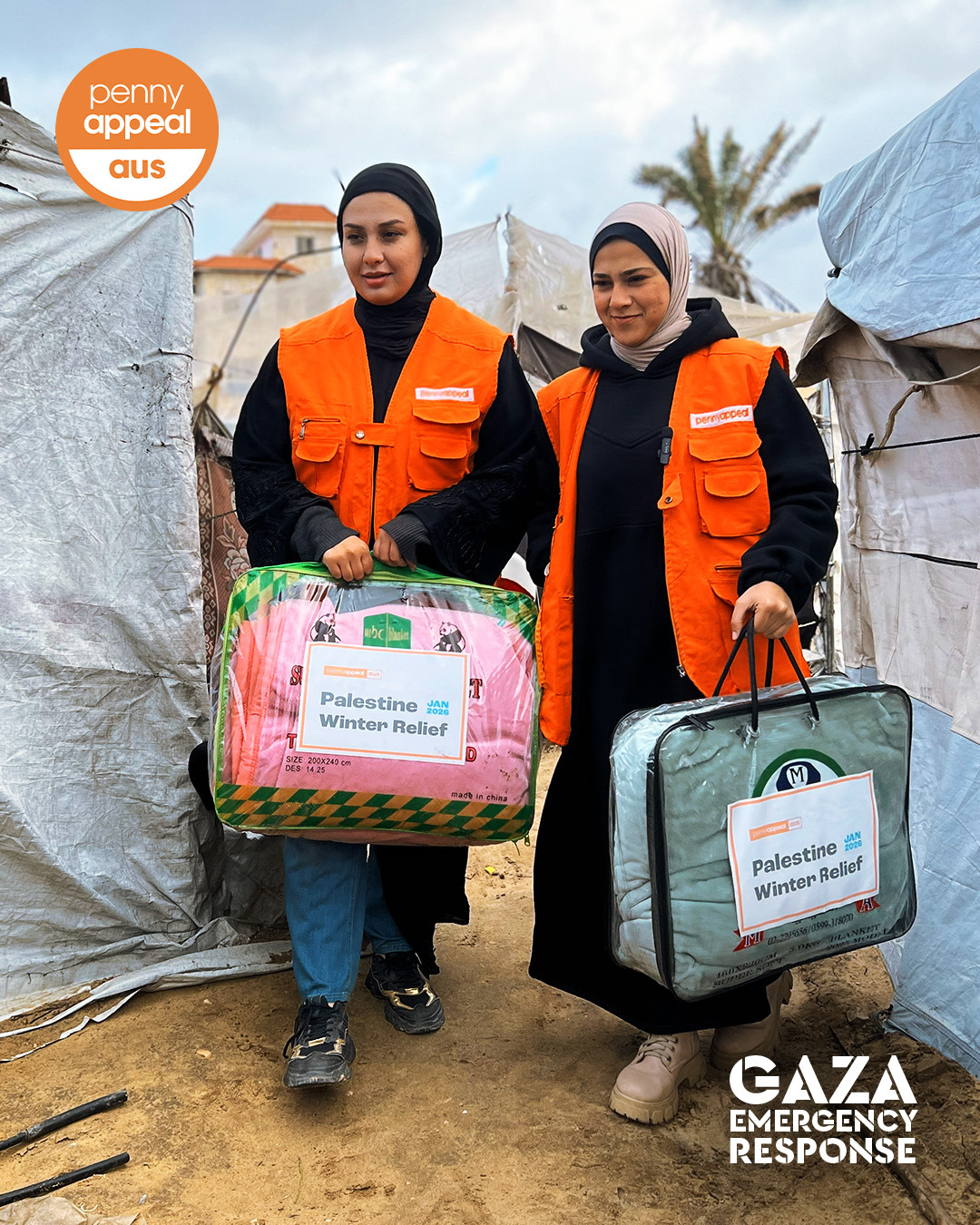 Penny Appeal Australia Facebook ad: This winter, our teams have been distributing essential…