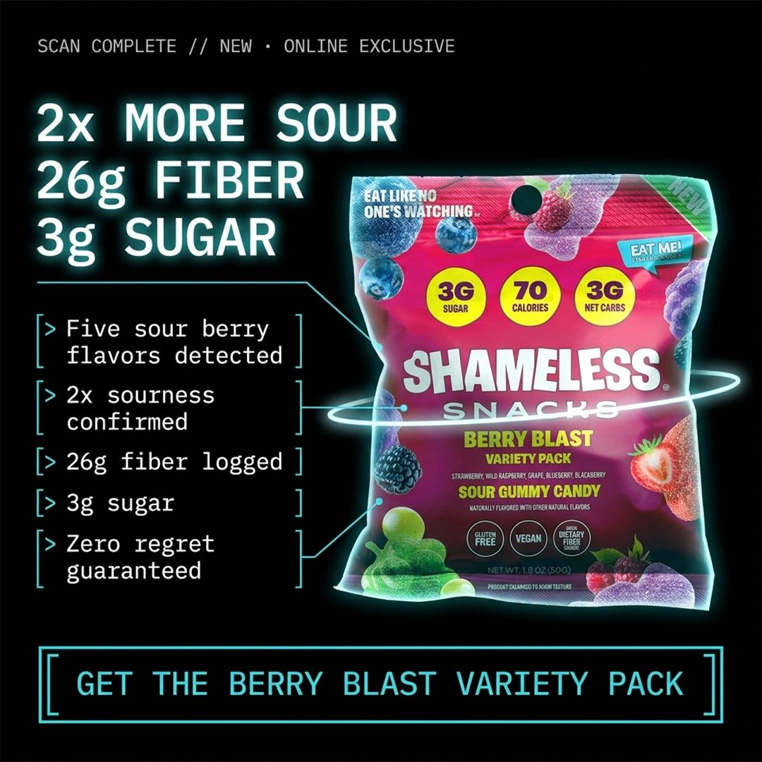 Shameless Snacks Facebook ad