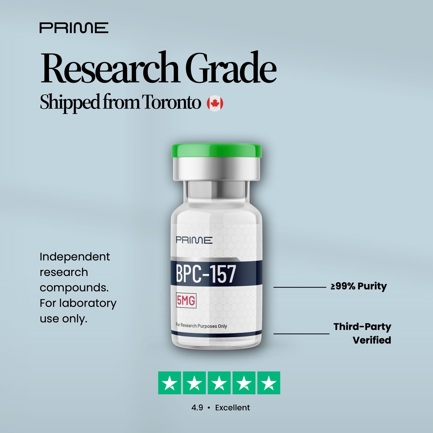 primescience_ca Facebook ad: Research-grade peptides shipped from Toronto