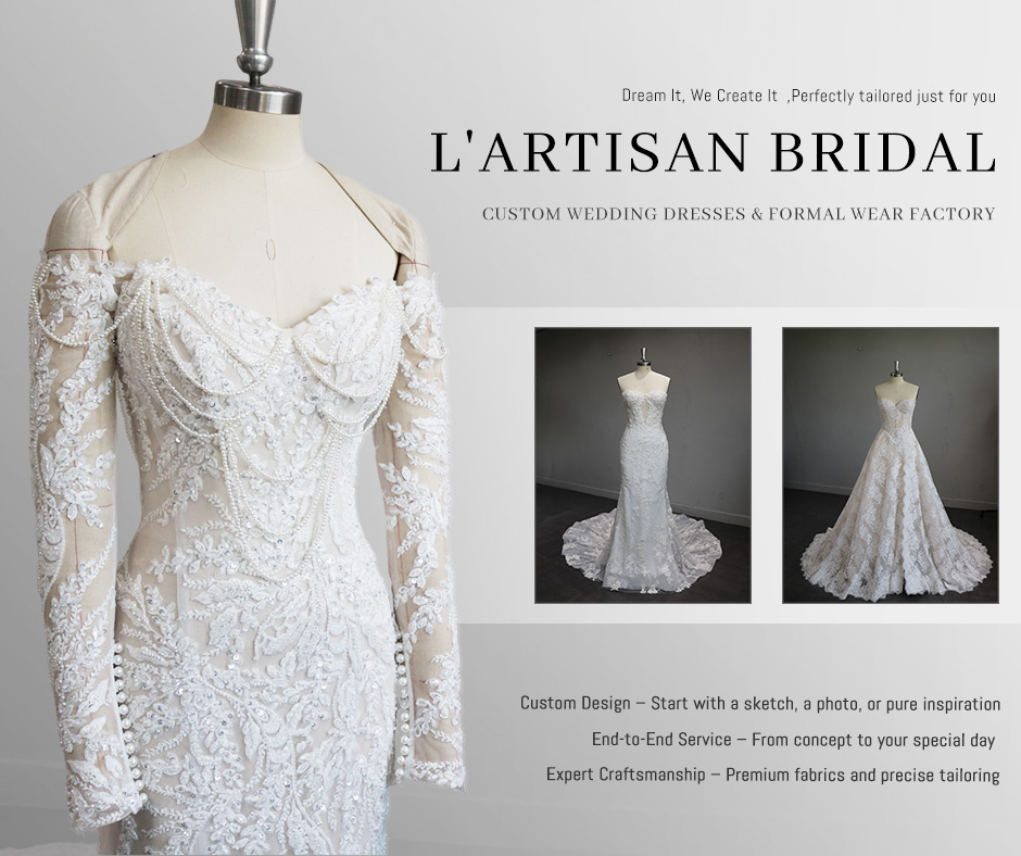L'Artisan Bridal Dresses Manufacture Facebook ad: Bridal & Occasion Dresses Factory, Custom, OEM &…
