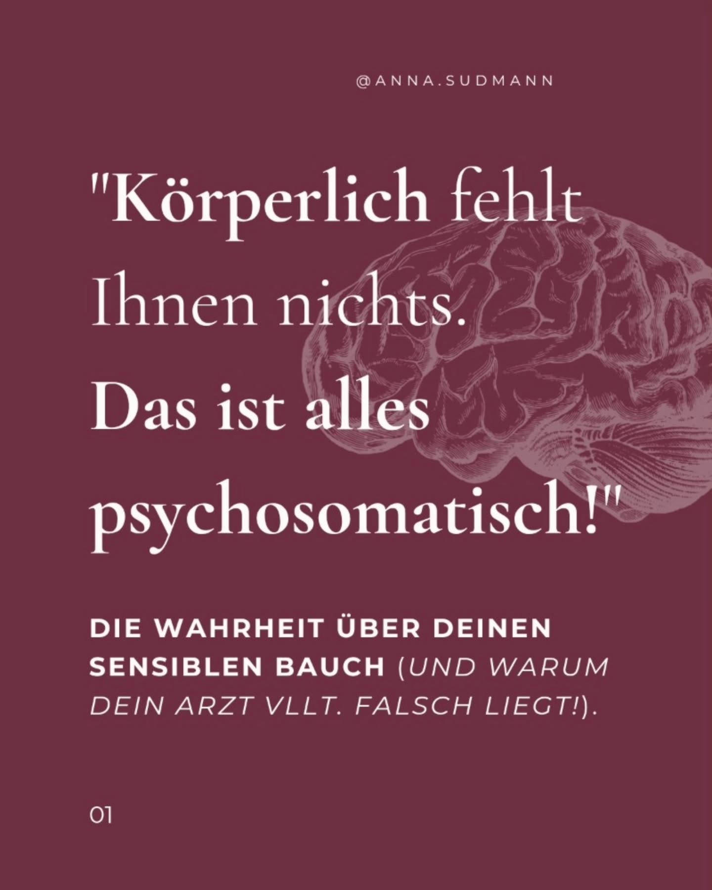 Anna.Sudmann Facebook ad: Das ist alles psychosomatisch.