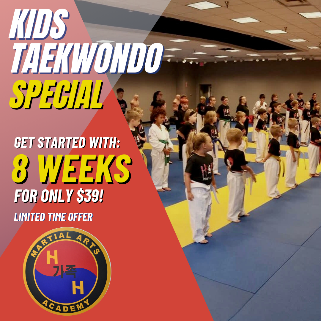 H & H Family Martial Arts Academy Facebook ad: 8 Weeks of Martial Arts for Just $39