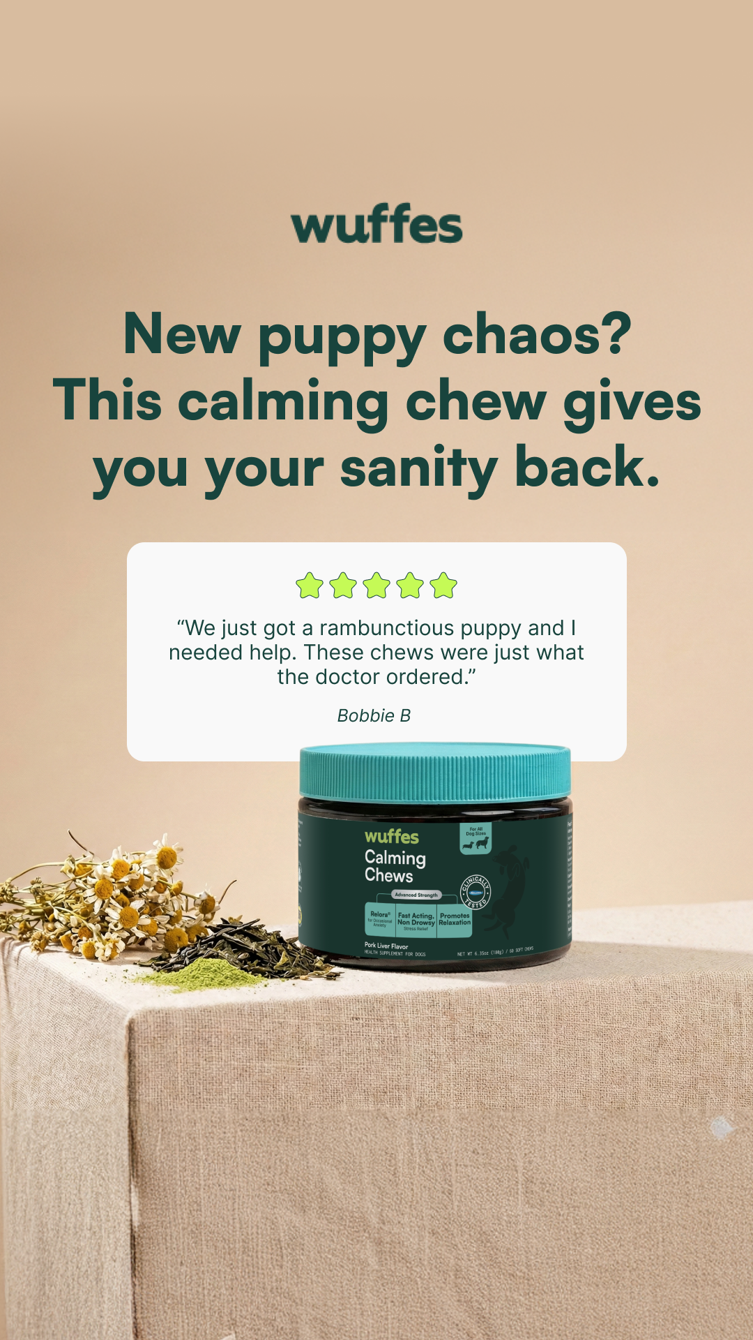 Wuffes Facebook ad