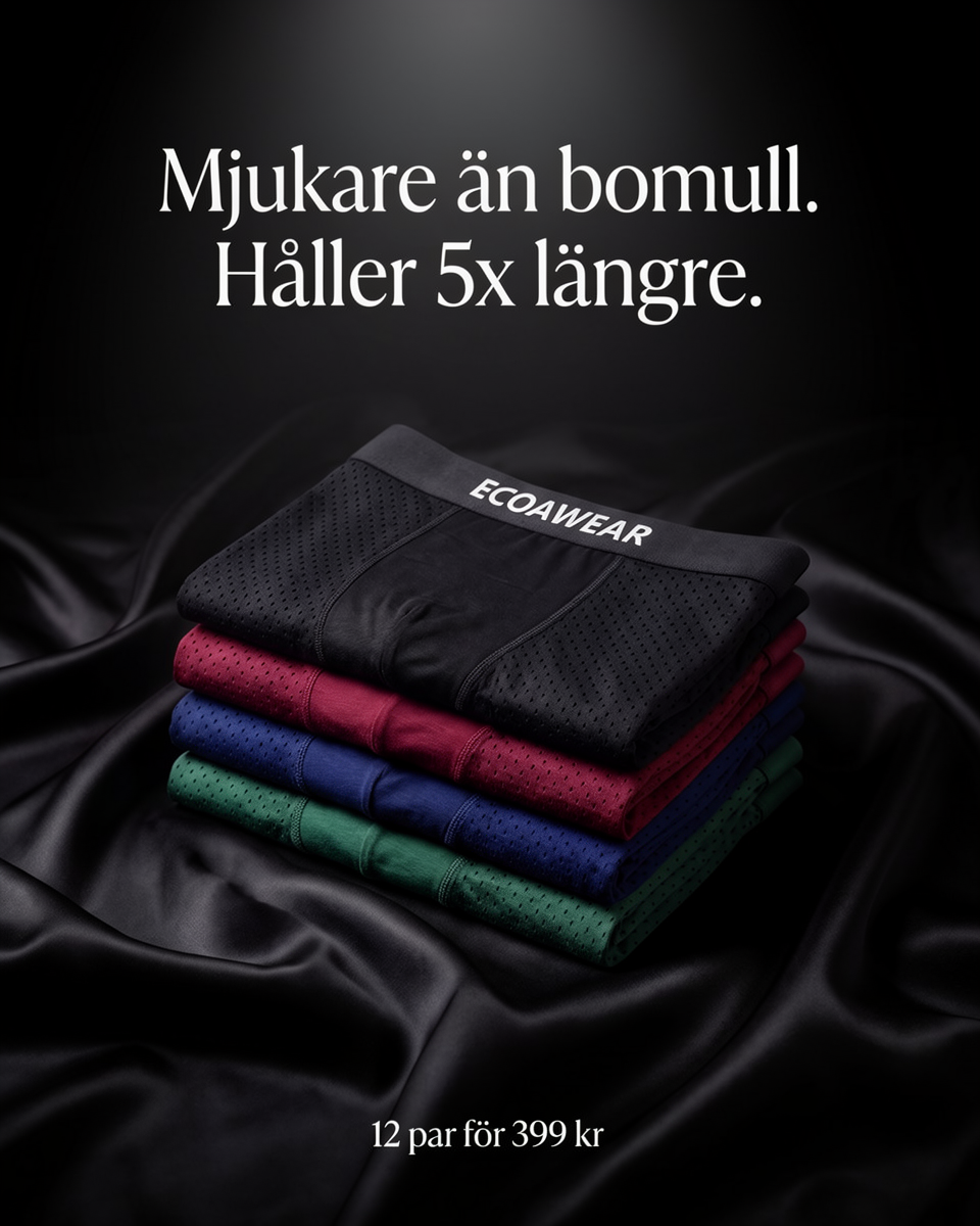 Ecoawear Komfort Facebook ad: SISTA CHANSEN: Köp 5, få 7 GRATIS.