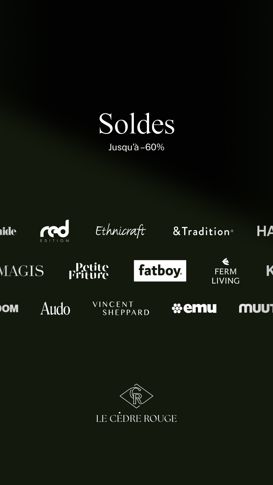 Le Cèdre Rouge Facebook ad: Soldes: jusqu'à -60%