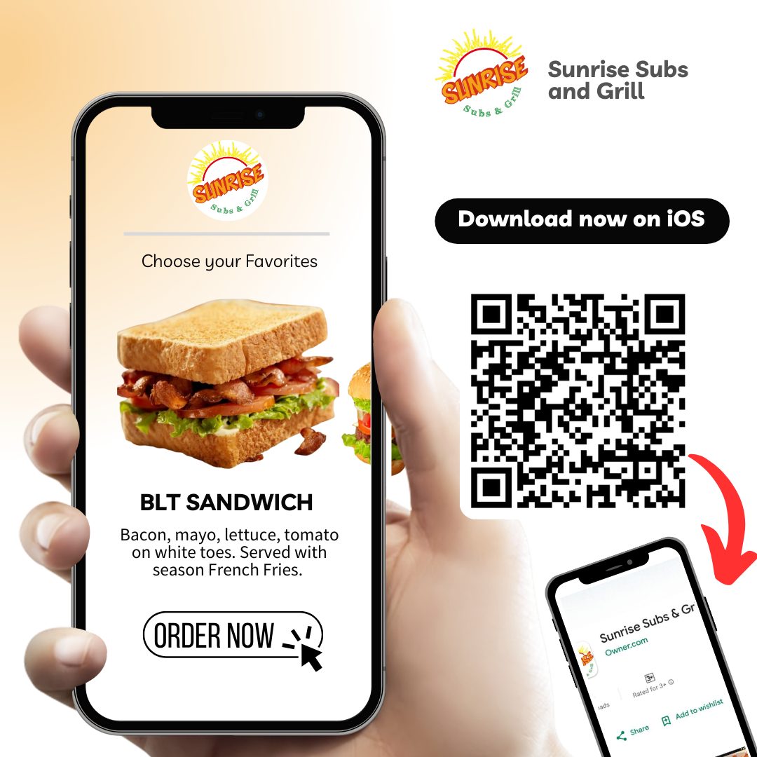 Sunrise Subs & Grill Facebook ad: Thanks for being part of our Sunrise Subs…