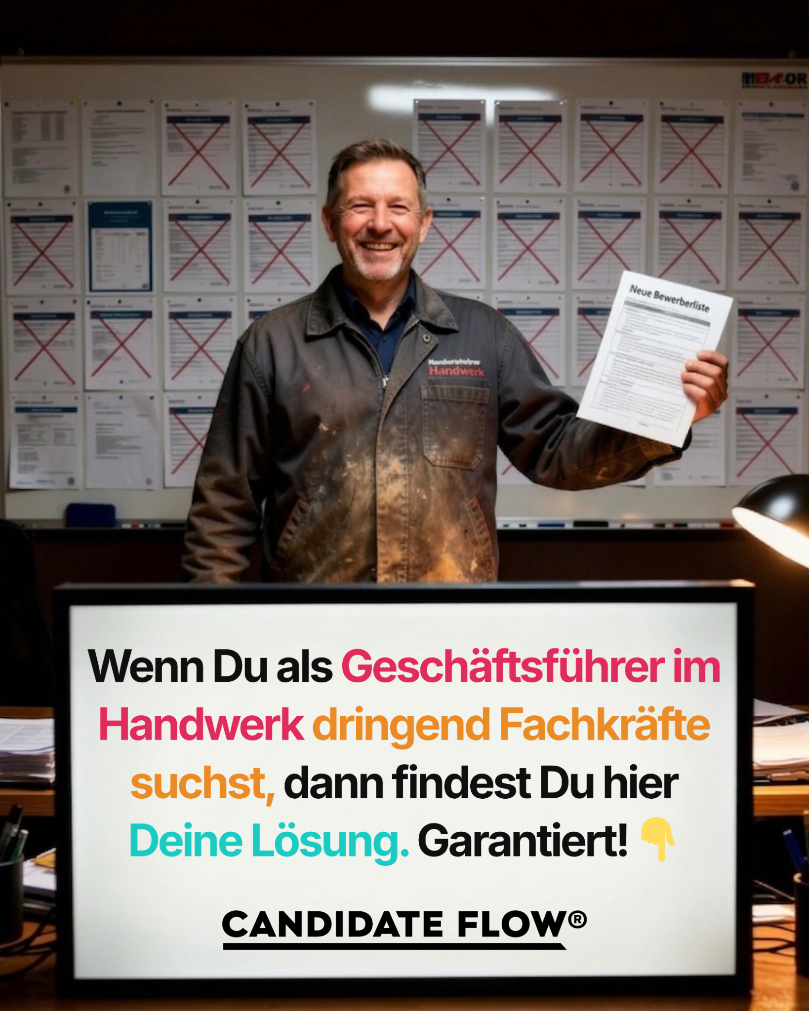 Candidate Flow GmbH - Recruitingpartner für Handwerk, Bau und Industrie Facebook ad