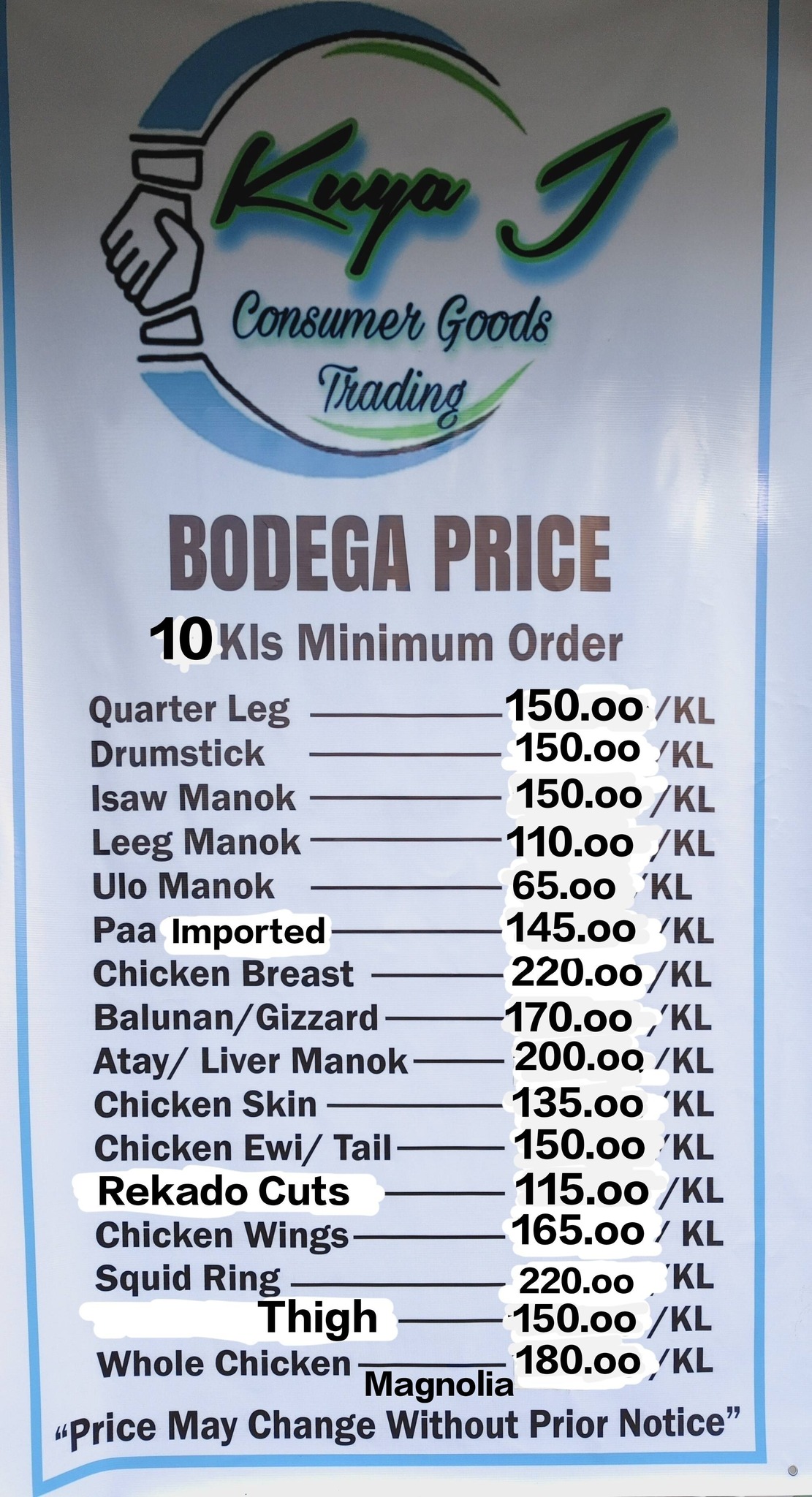 Kuya J Consumer Goods Trading Facebook ad: Murang Manok's, Hotdogs, CDO, Virginia, Purefoods and other…