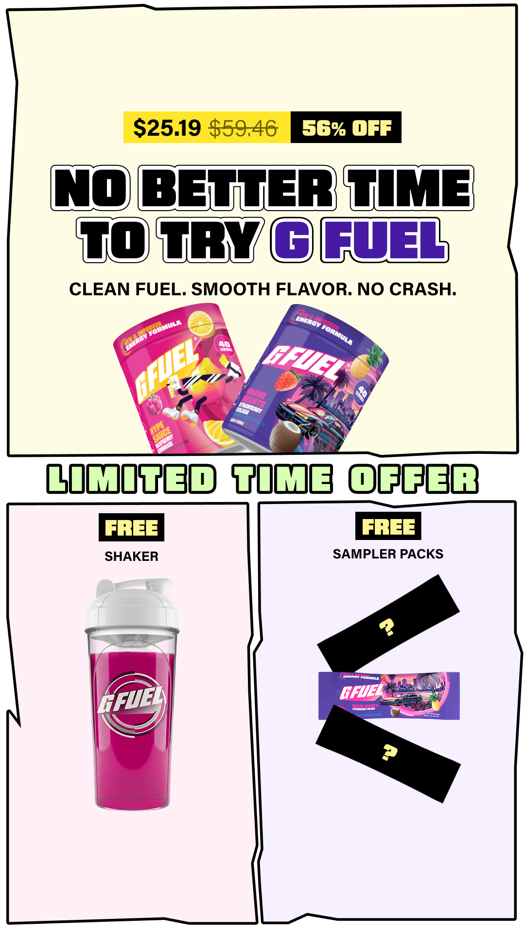 G FUEL Facebook ad