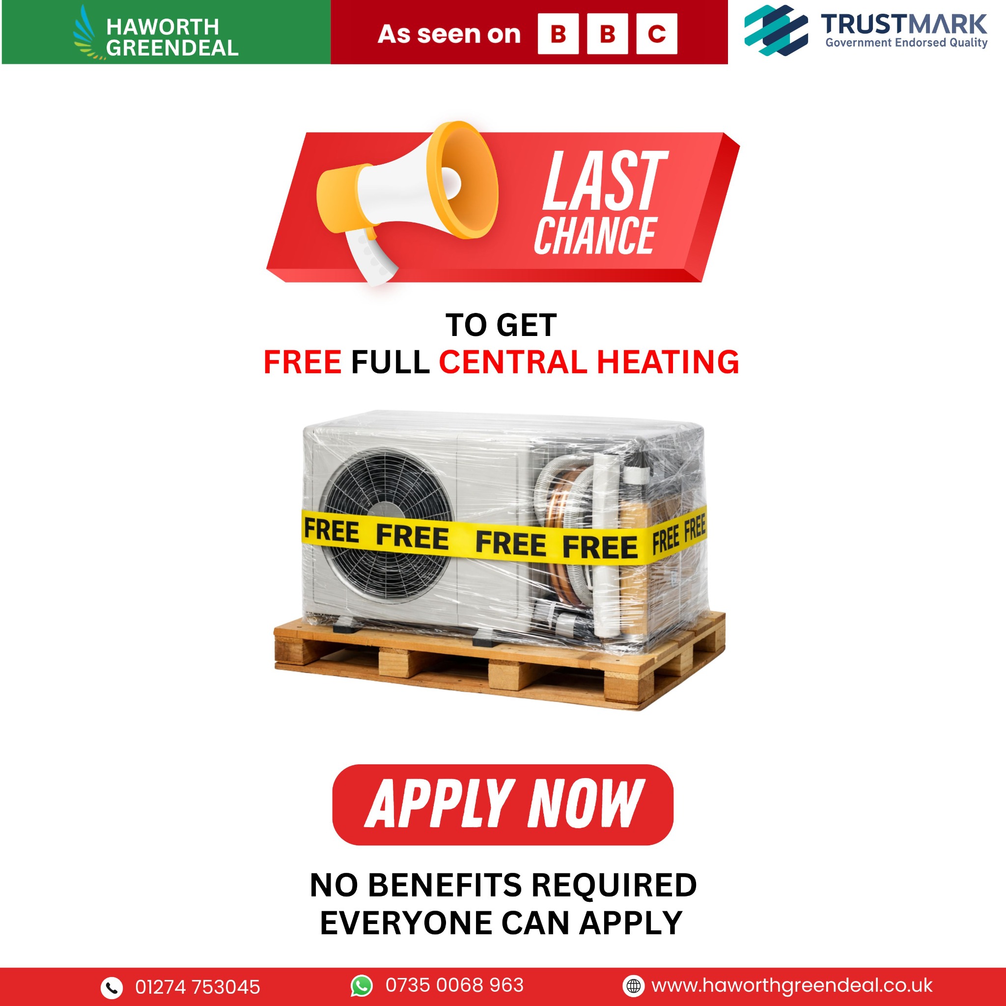 Haworth Greendeal Ltd Facebook ad from May 11, 2026
