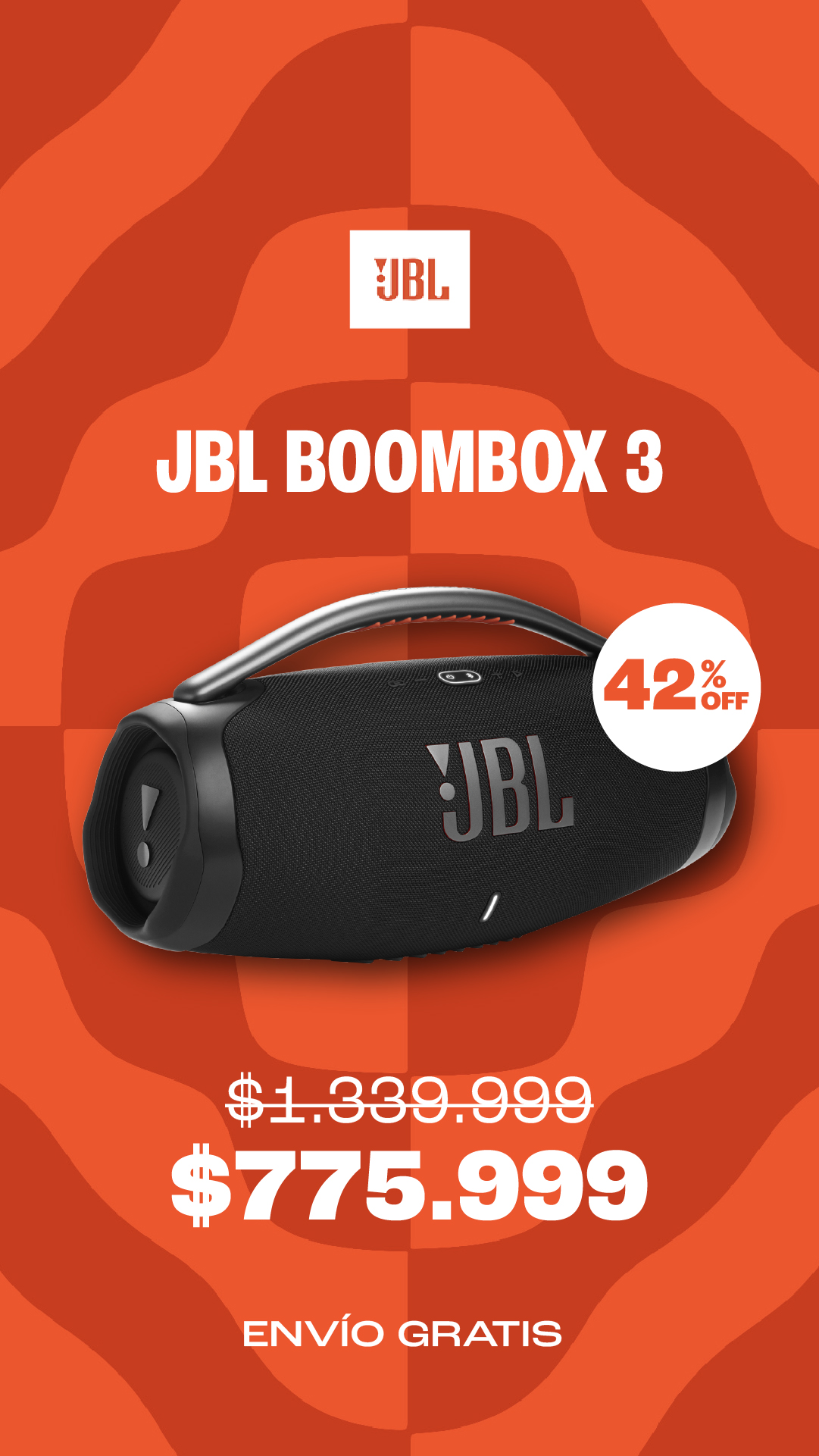 JBL Argentina Facebook ad: ¡Disfrutá con amigos, disfrutá con Boombox!