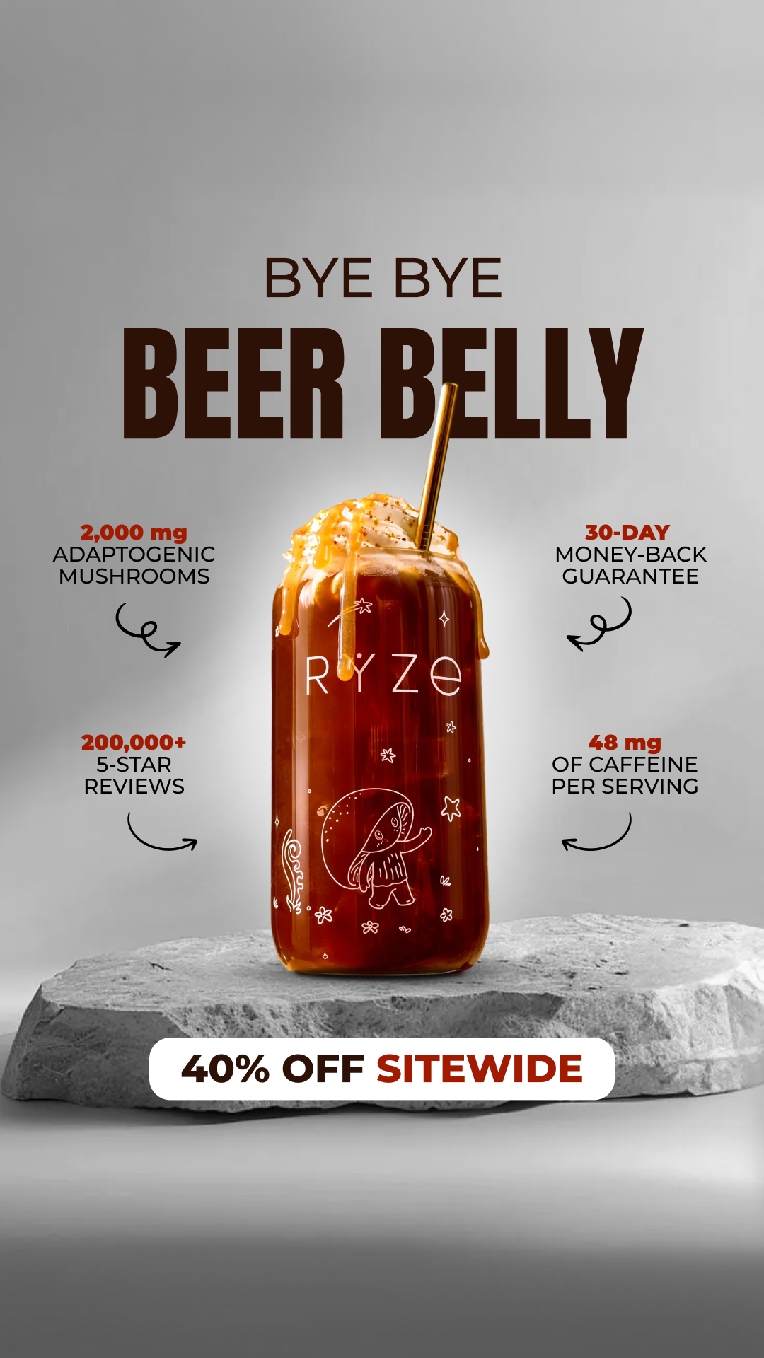 RYZE Superfoods Facebook ad