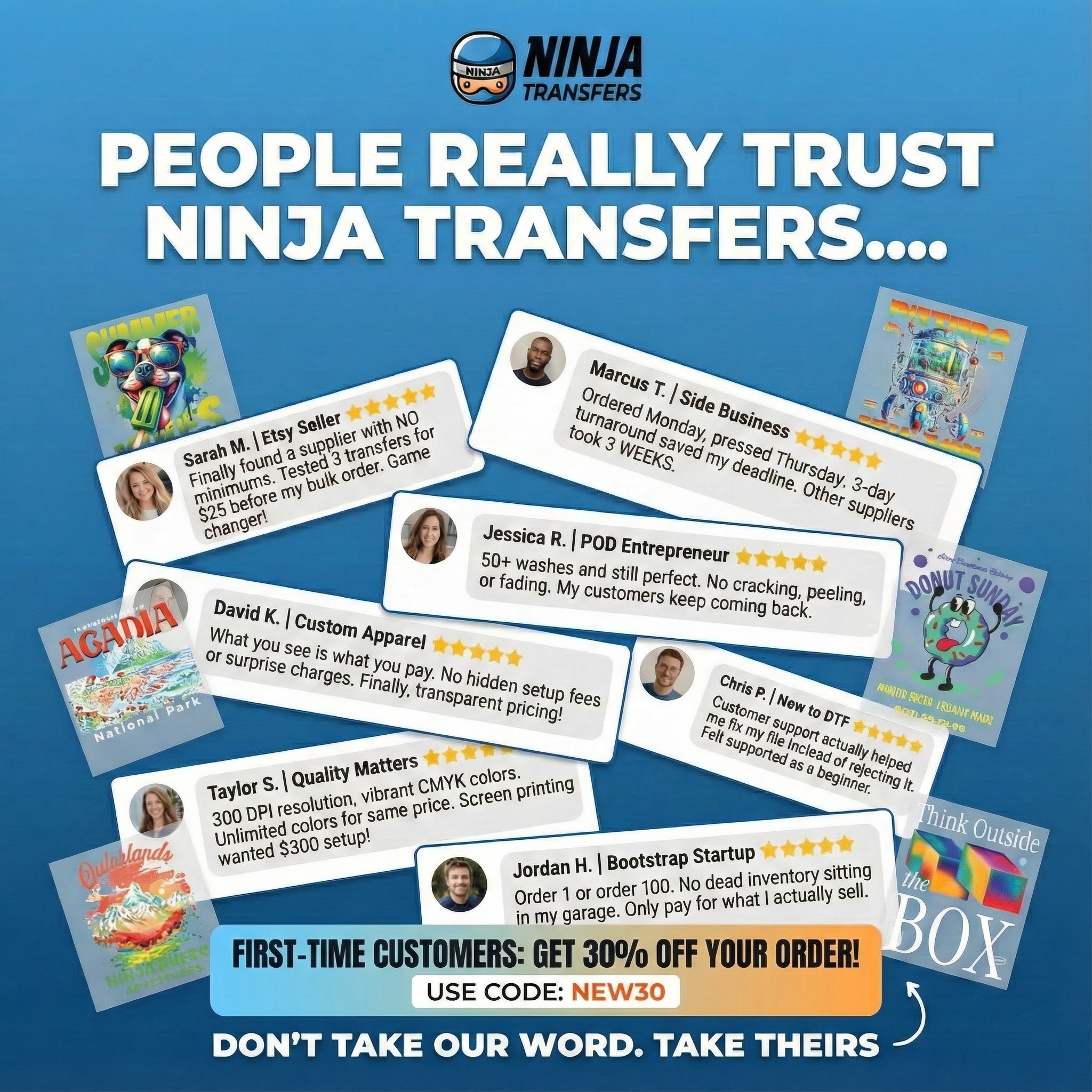 Ninja Transfers Facebook ad