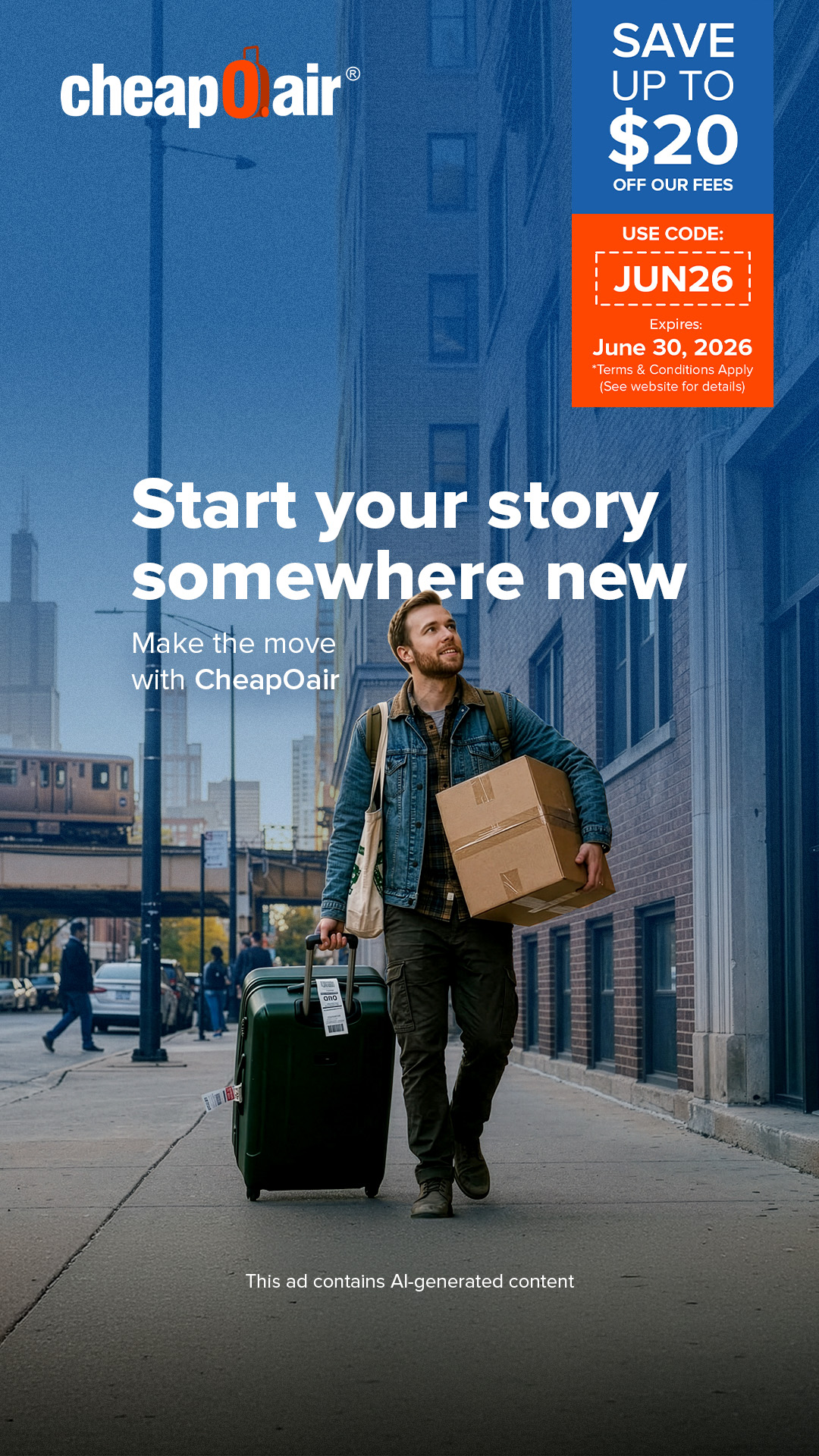 CheapOair Facebook ad