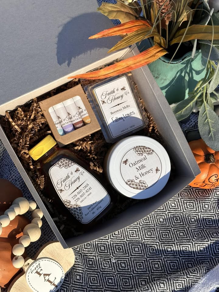 Faith & Honey Co. Facebook ad: Faith-inspired. Nature-made. A family brand offering pure…