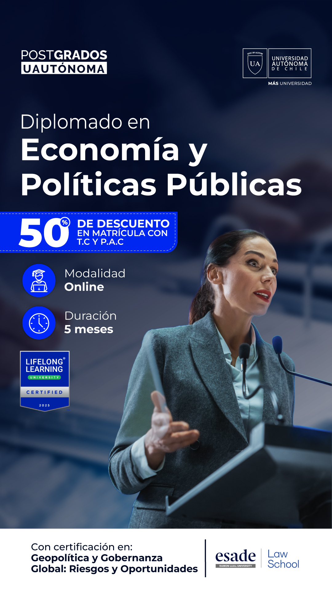 Postgrados y Educación Continua Universidad Autónoma de Chile Facebook ad