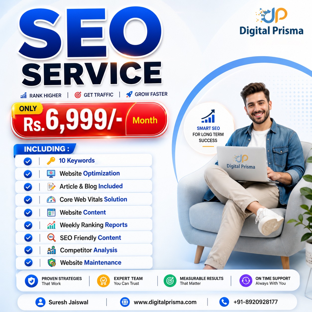 Digital Prisma Agency India Facebook ad: Rank #1 on Google & Grow Your Business Fast | SEO Plans @…