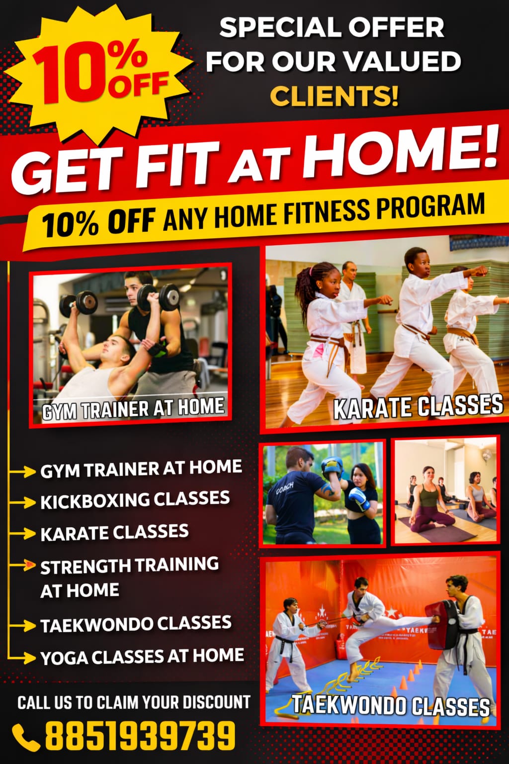 Anywhere Fitness Facebook ad: Stop making excuses, we come to you
