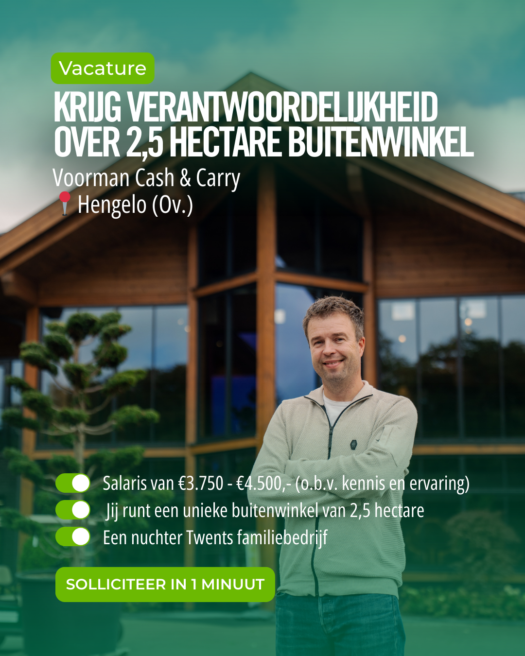 Menkehorst Kwekerijen Facebook ad: Solliciteer binnen 1 minuut
