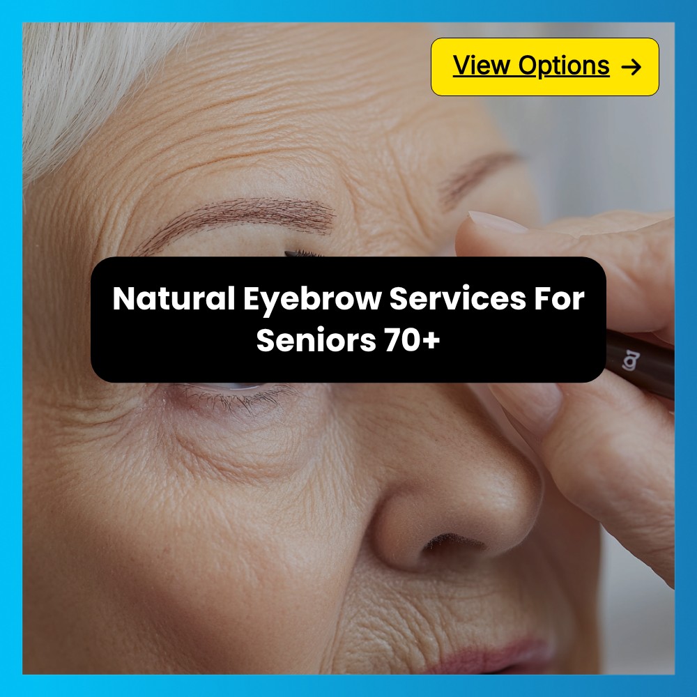 SearchLynk Streak Facebook ad: Natural Eyebrow Services For Seniors 70+!