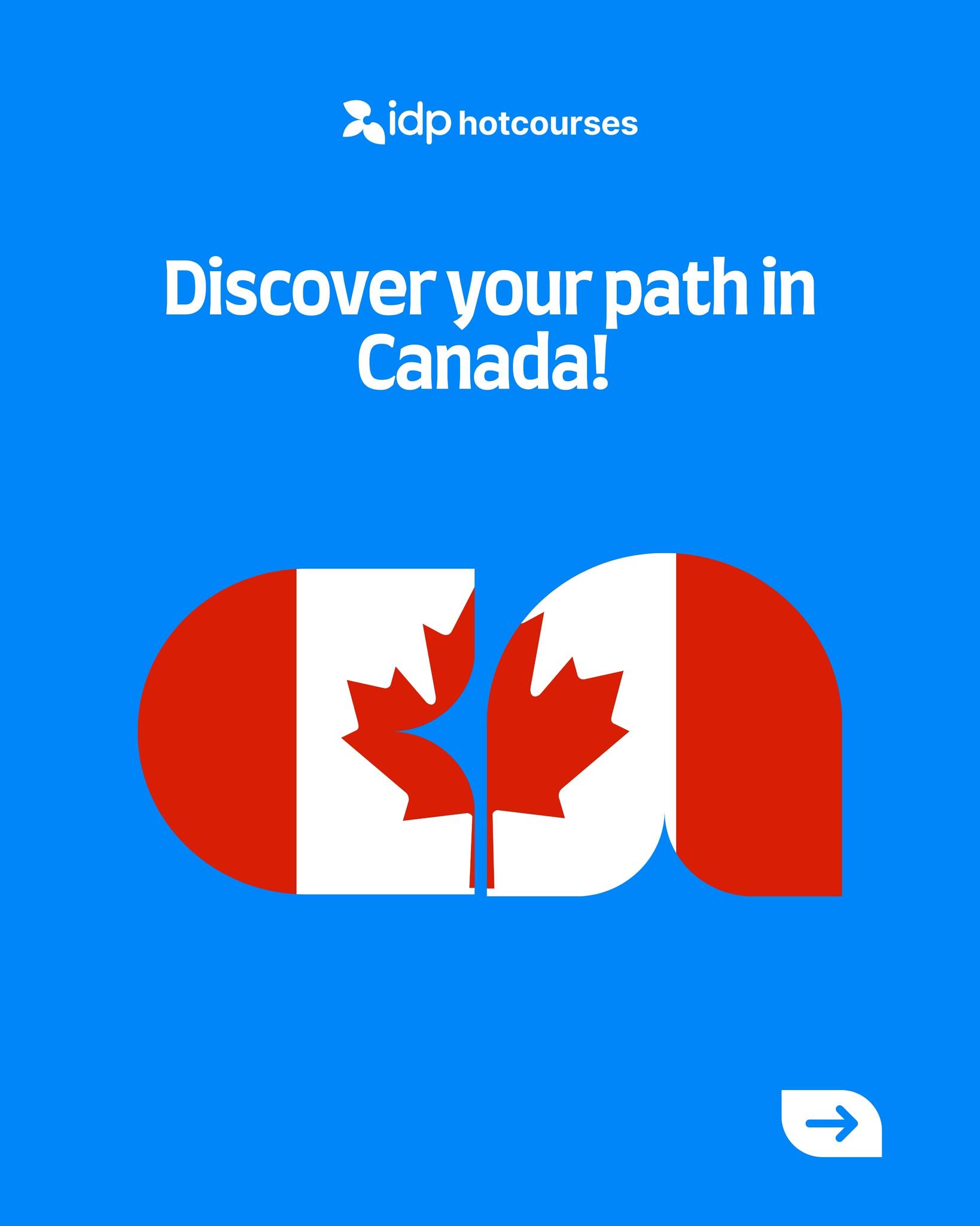 IDP Hotcourses Abroad Facebook ad