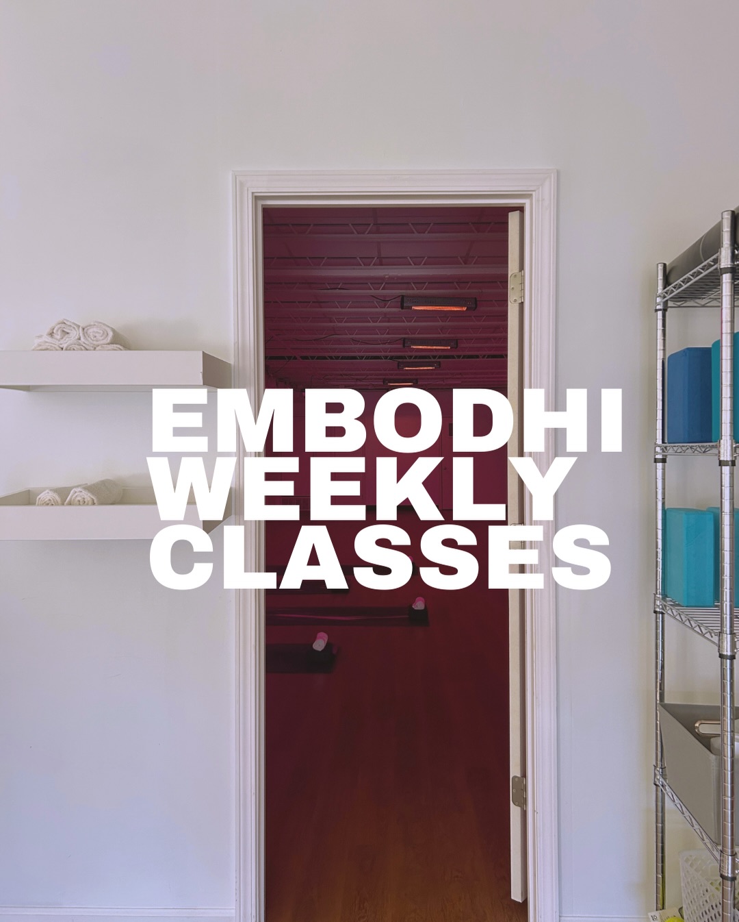 EmBodhi Yoga Studios Facebook ad: Downtown GSO, your neighborhood hot yoga studio is…