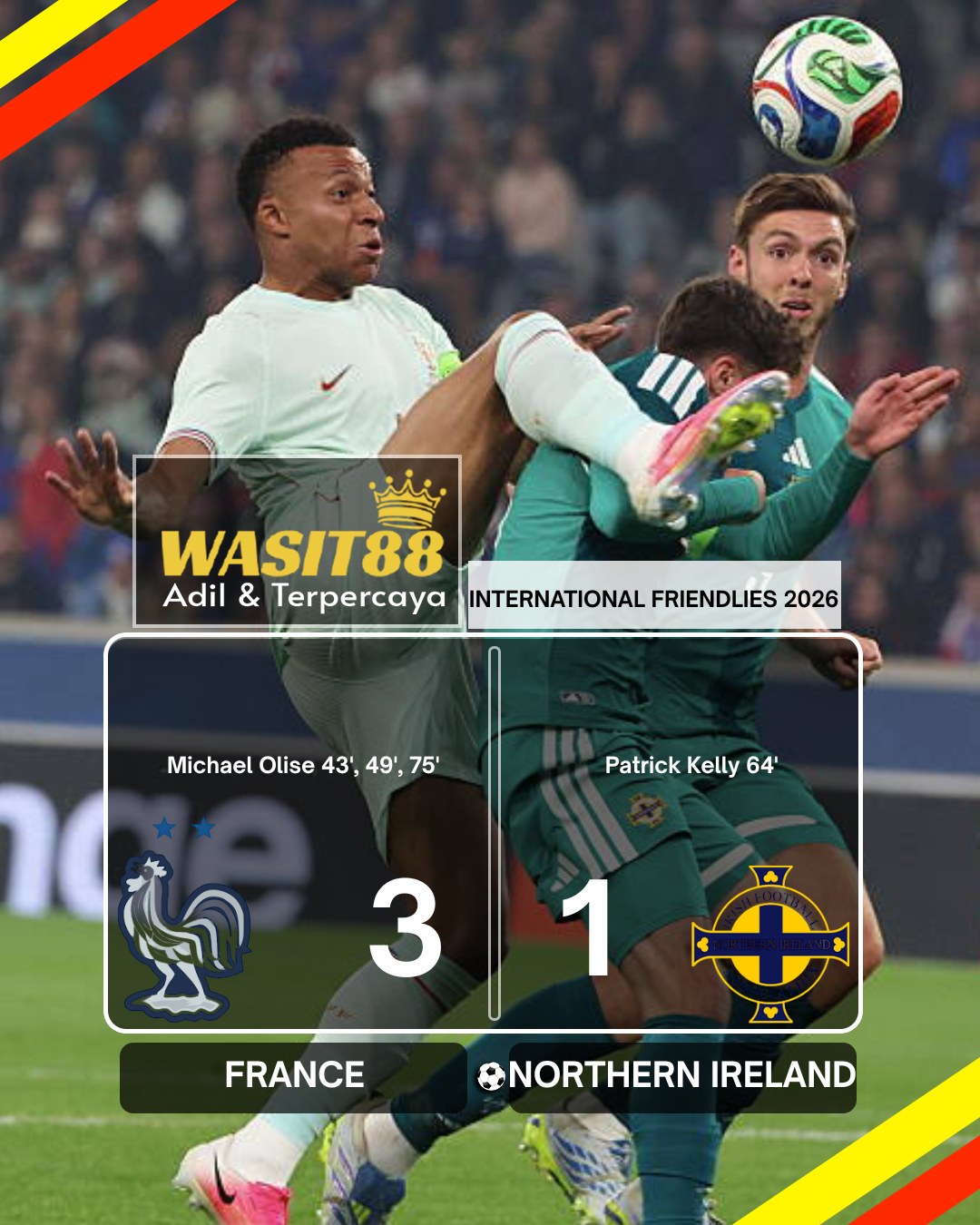 Wasit88 Facebook ad: GAKPO SELAMATKAN BELANDA, OLISE HAT-TRICK, PRANCIS KIRIM…