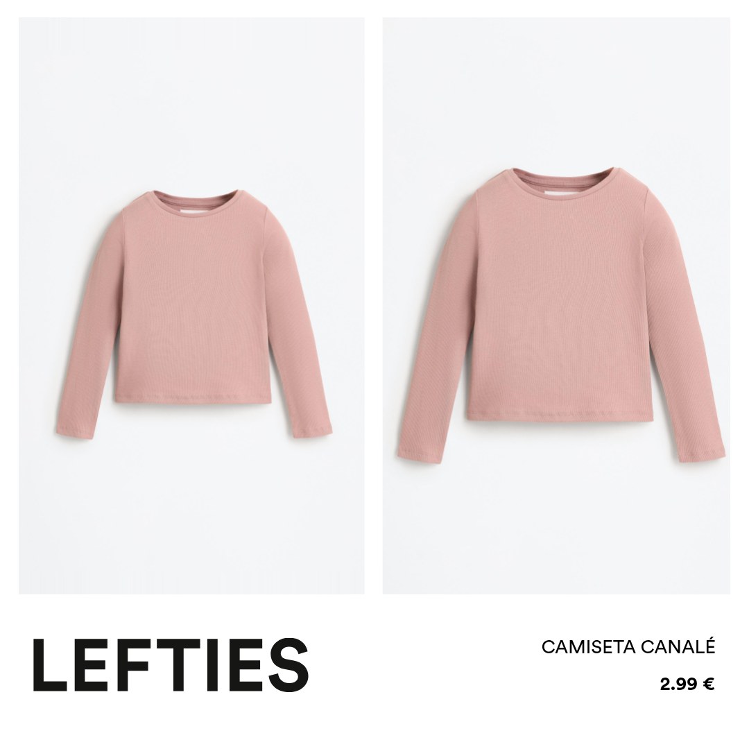 Lefties Facebook ad: Descubre niña y niño en LEFTIES: Prendas cómodas…